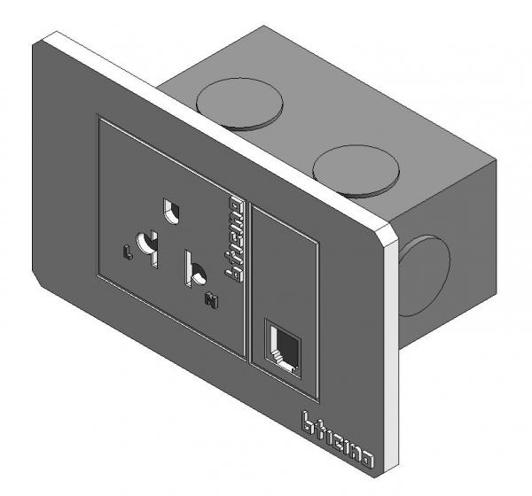 1-Gang Outlet, 1x15A for Telephone - Socket