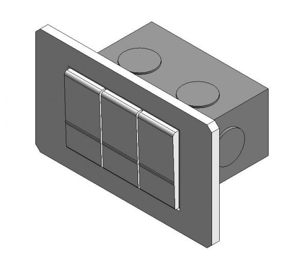 3-Gang Single Pole Switch 1 3 - Way