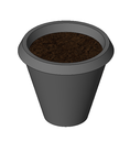 3D_Round plant pot