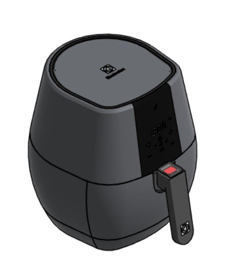 Air fryer with digital display