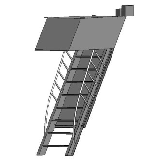 Auto-Electric Disappearing Stairway with Deep Angle Frame