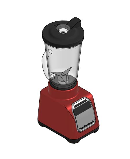 Blender with glass jar