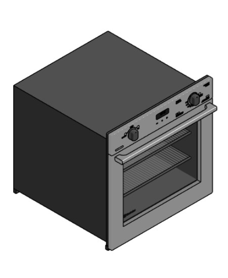 Built-in gas oven with digital display