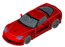 Chevy C6 Corvette Red Car_Vehicle Auto mobile -