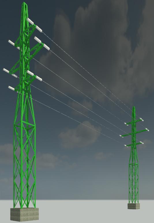 High voltage power mast