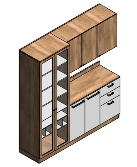 Kitchen Modular cabinet with counter