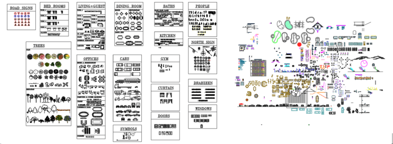 Large collection of furniture - AutoCAD blocks-Set 3