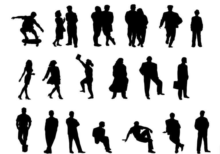 People ( Silhouettes) - Site plan - AutoCAD blocks