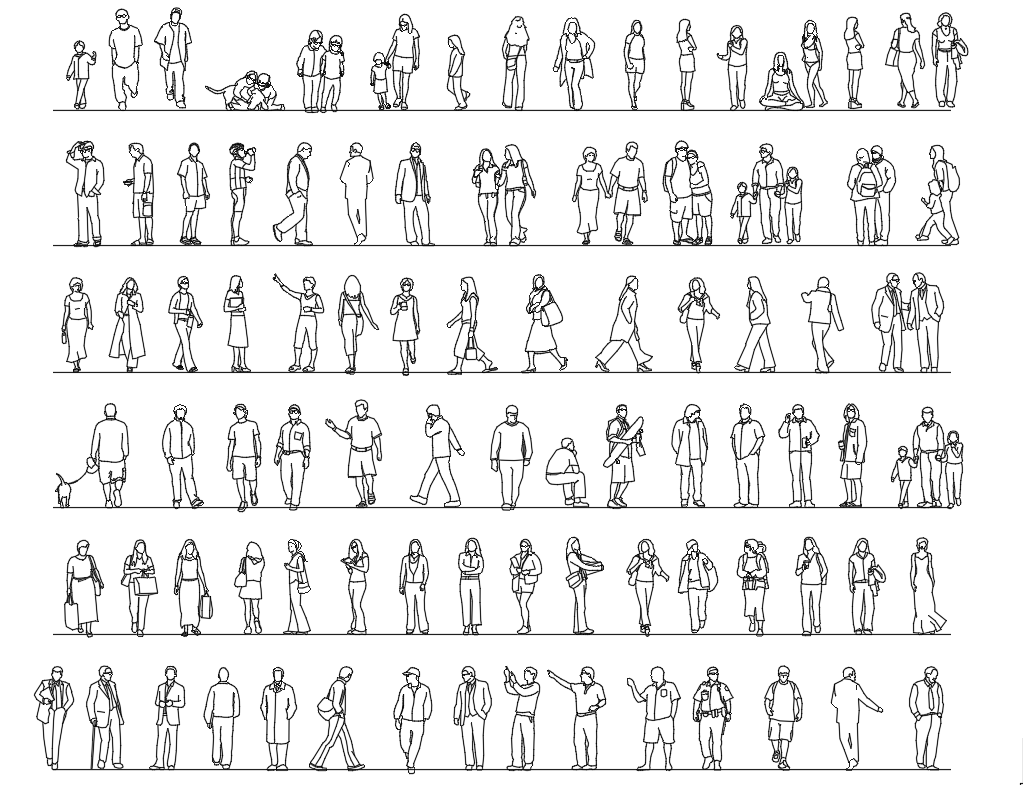 People - Site plan - AutoCAD blocks