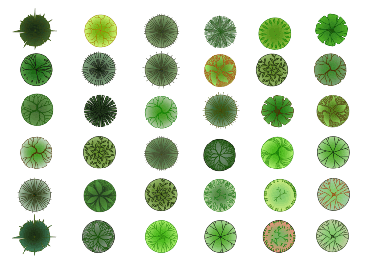 Trees ( top view ) - AutoCAD blocks